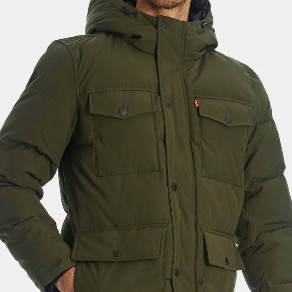 NWT Levi’s Men’s Heavyweight Arctic Cloth Quilted Parka Olive SZ XXL